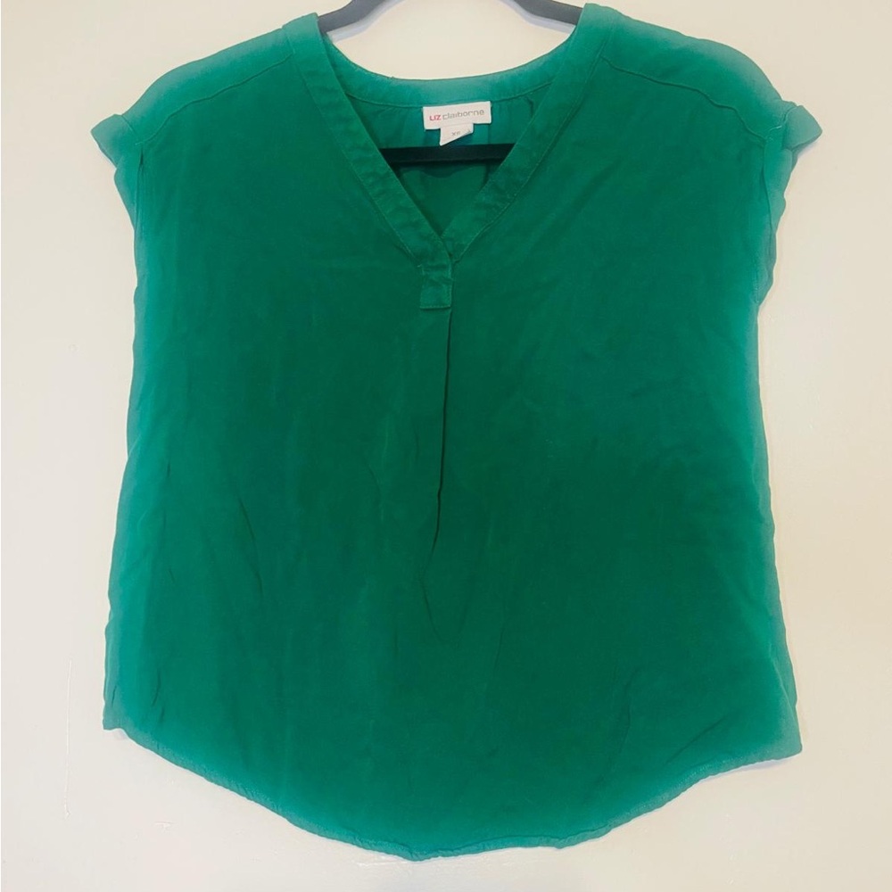 Liz Claiborne Vibrant Green Blouse